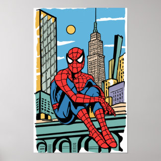 Poster Spider-man auf Dach