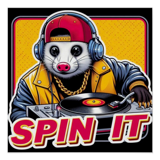 PÓSTER SPIN IT-OPOSSUM DJ 3 (Frente)