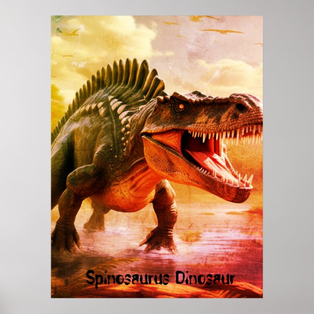 Poster Spinosaurus Dinosaur Vivid Bedroom Wall (Frente)