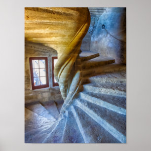 Póster Spiral Castle Staircase, França