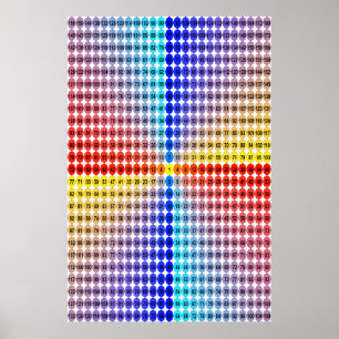 Poster Spiral Multiplication Table - Square (Fitted)