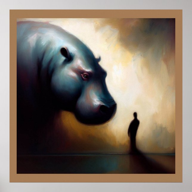 Poster Spirit Animal Hippopotamus 2 (Frente)