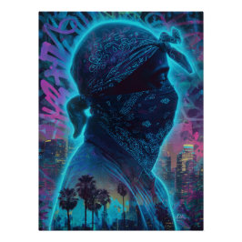 Póster Spirit of a West Coast Legend – Neon Tribute