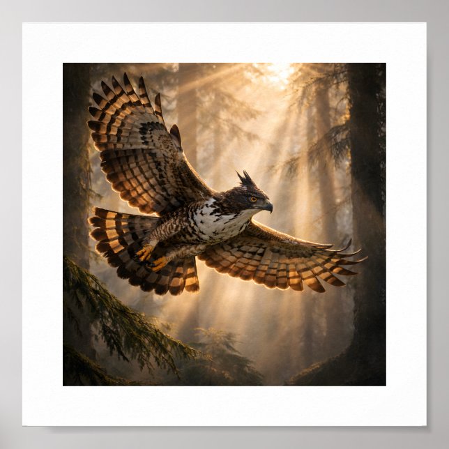 Poster Spirit of the Deep Forest – Mountain Hawk-Eagle (Frente)