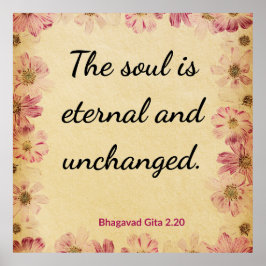 Poster Spiritual Beige Pink Gita Eternal Soul Floral