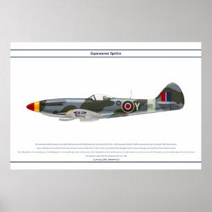 Póster Spitfire GB 28 Sqn 1