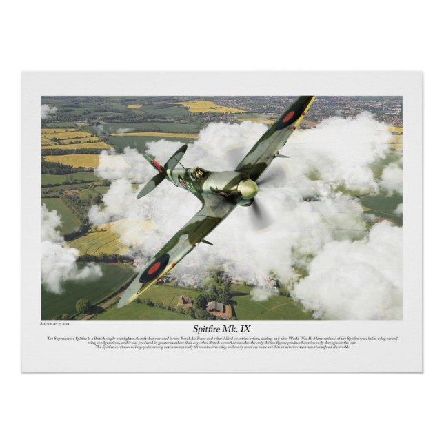 Póster Spitfire Mk. IX (Frente)