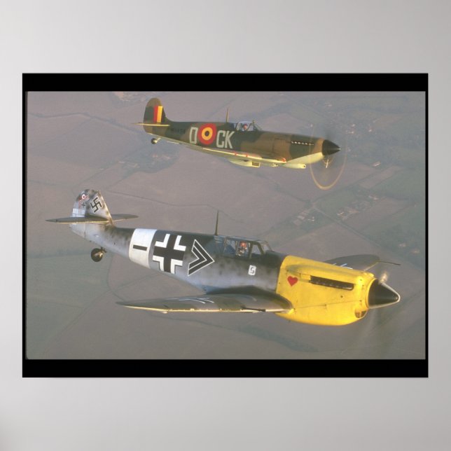 Poster Spitfire (top) e Messerschmitt_Militar (Frente)