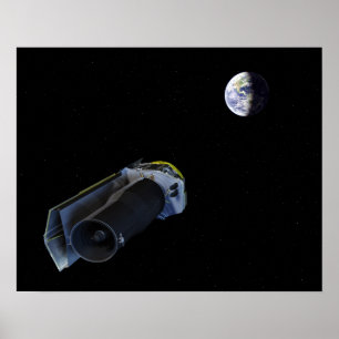 Poster Spitzer aponta sua antena do alto-ganho