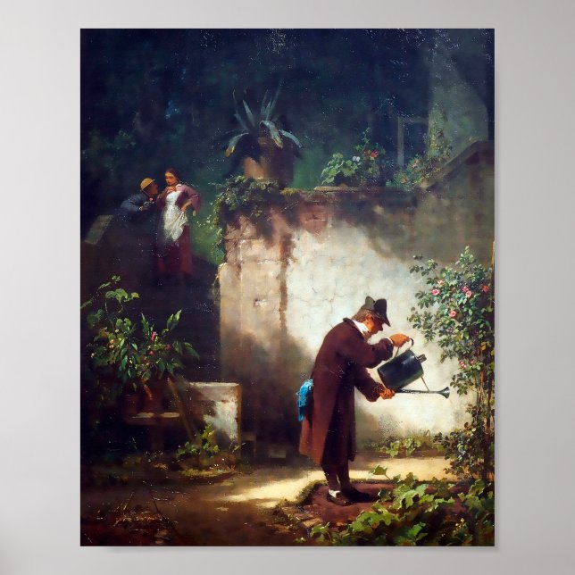 Poster Spitzweg Carl - Der Gartenfreund - Deutsche Maler (Frente)