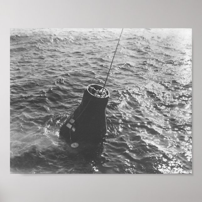 Poster Splashdown e recuperação do Amizade 7 (Frente)