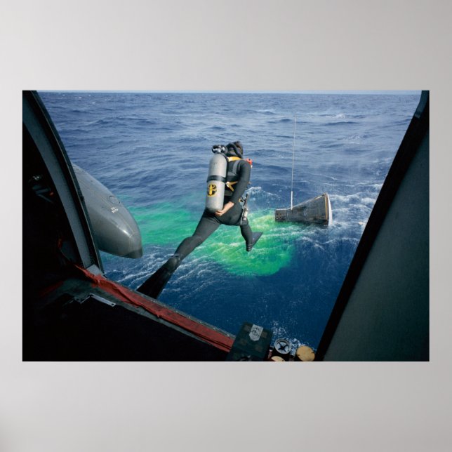 Póster Splashdown e recuperação do Gemini 12 (Frente)