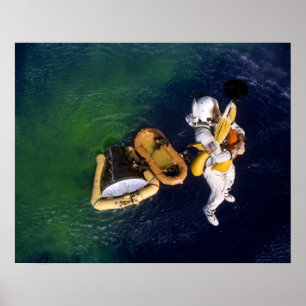 Póster Splashdown e recuperação do Gemini 7