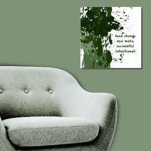 Poster Splatter de pintura verde motivacional