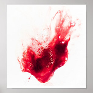 Póster Splatter do sangue da forma do coração
