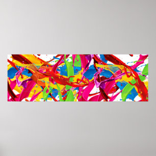 Póster Splatter feliz da pintura