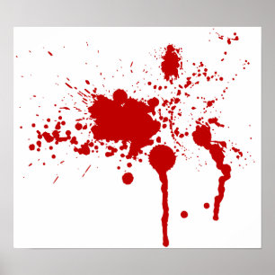 Póster Splatter o Dia das Bruxas de sangramento sem