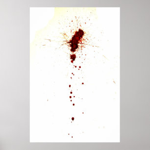Póster Splatter Sanguíneo na Parede