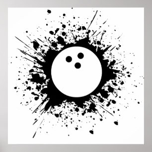 Póster splatz da boliche