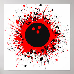 Póster splatz da boliche