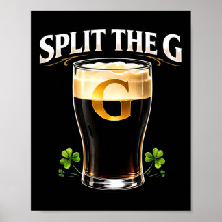 Poster Split the g irish beer st patricks day pub 