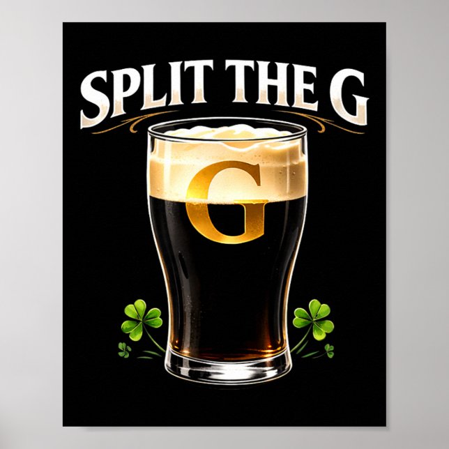 Poster Split the g irish beer st patricks day pub  (Frente)