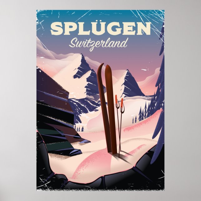 Poster splügen Suiça (Frente)