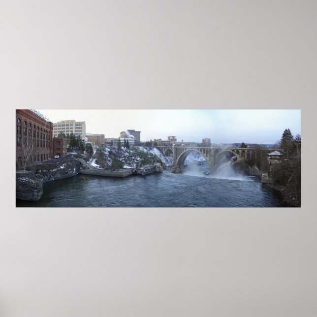 Poster Spokane City Skyline (Frente)