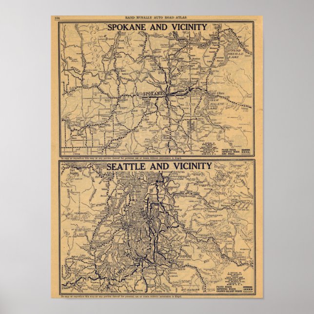 Póster Spokane, Seattle (Frente)