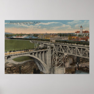Póster Spokane, WA - conclusão Railway pacífica da uni