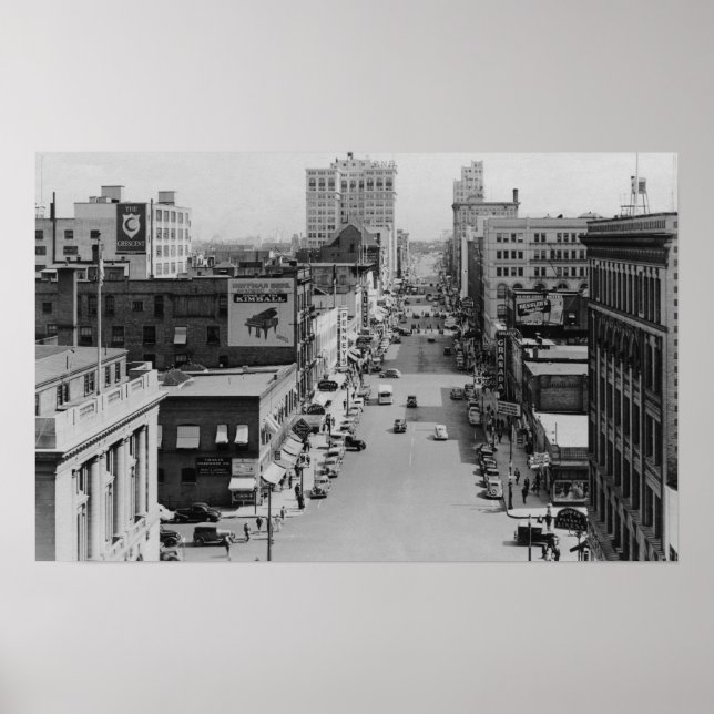 Póster Spokane, Washington - Avenida Riverside (Frente)