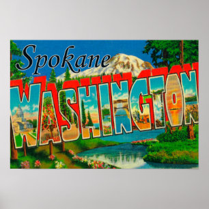 Póster Spokane, Washington - grandes cenas 3 da letra