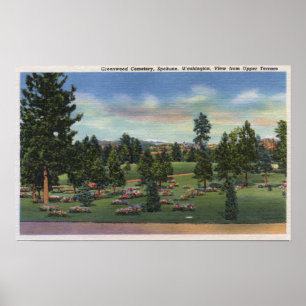 Póster Spokane, Washington - Upper Terrace