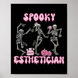 Poster Spookan Esthetician Halloween Skeleton Therapi
