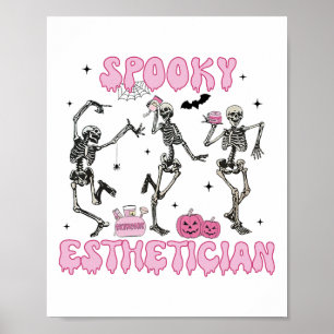 Poster Spookan Esthetician Halloween Skeleton Therapi