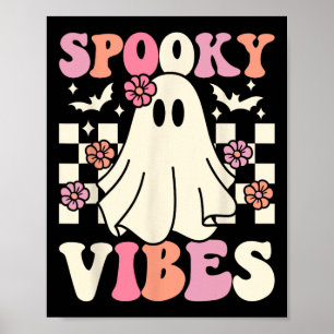 Poster Spookes Vibes Halloween Fantume Retro Groovy