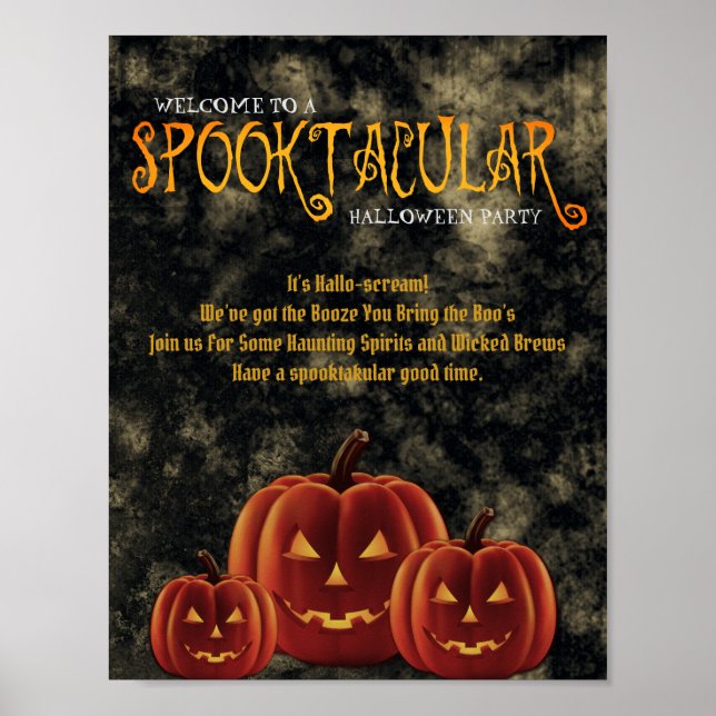 Poster Spooktacular Festa de Halloween (Frente)