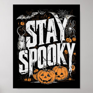 Poster Spooky Cotação Halloween Beber Café Engraçado Roup