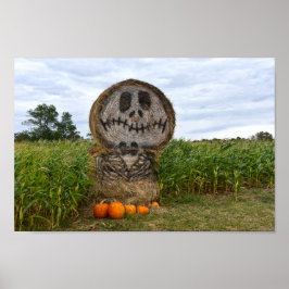 Poster Spooky Hay Bale