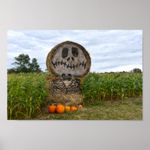 Poster Spooky Hay Bale