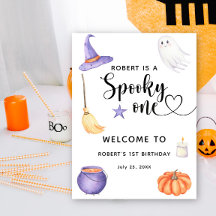 Spooky One Halloween Bem-vindo ao primeiro anivers