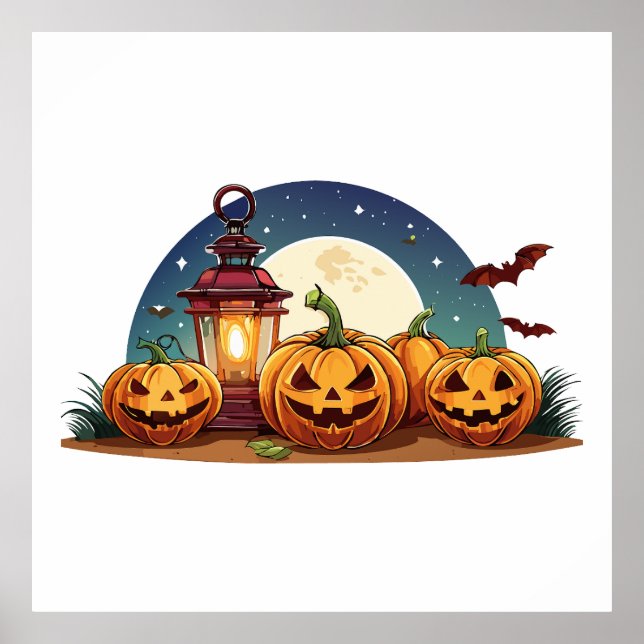 Poster Spooky pumpkins (Frente)
