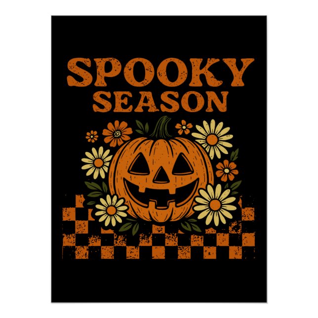 Póster Spooky Season Halloween Pumpkin (Frente)