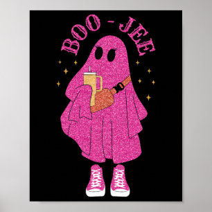 Poster Spooky Season Pink Ghost Halloween Costume Boujee