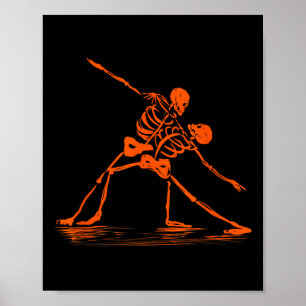 Poster Spooky Spooknut Dancing Skeletons Memória