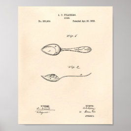 Poster Spoon 1882 Patent Art - Old Peper