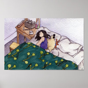 Póster Spooning Pug