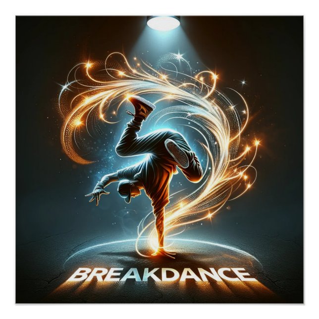 Póster "Spotlight Groove" - ​ ​ dançando em destaque! (Frente)