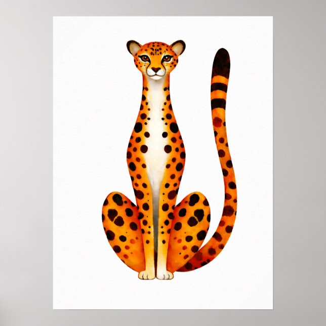 Poster Spotted Cheetah Portrait (Frente)