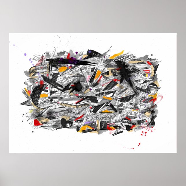 Poster spray geométrico (Frente)